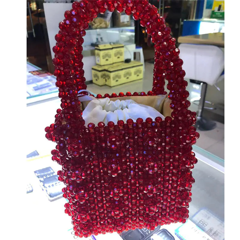 Hand-Woven Pearl Handbag