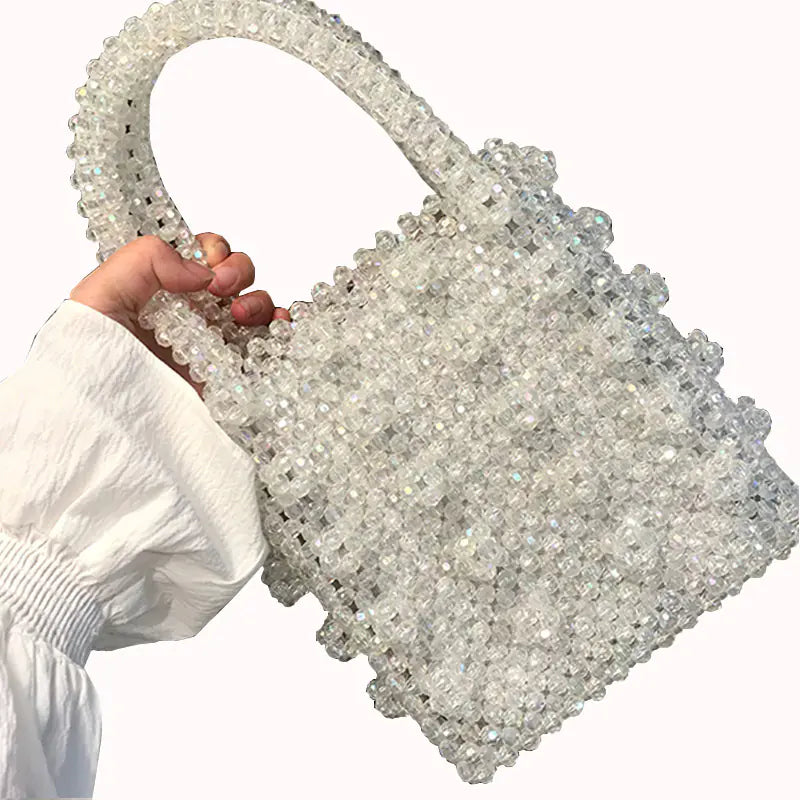 Hand-Woven Pearl Handbag