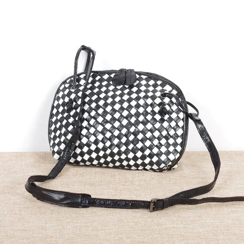 Colorful Striped Woven Bag